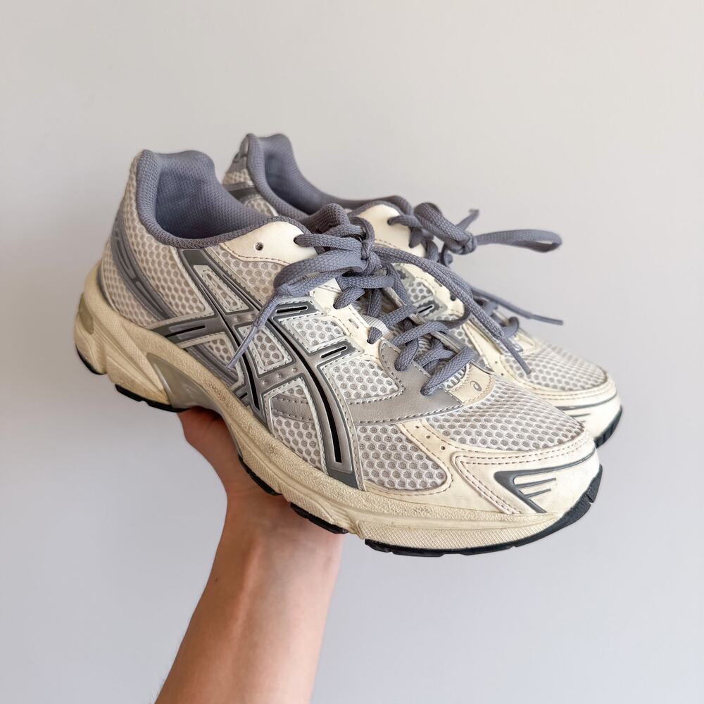Asics Gel-1130 Low Top Lace Up Sneakers Cream Gray 8 - Picture 3 of 8
